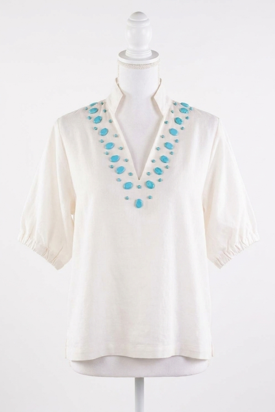 NEW EMILY MCCARTHY poppy top in white